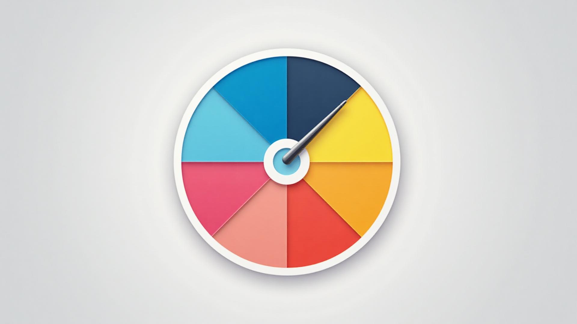 Colorful decision-making spin wheel
